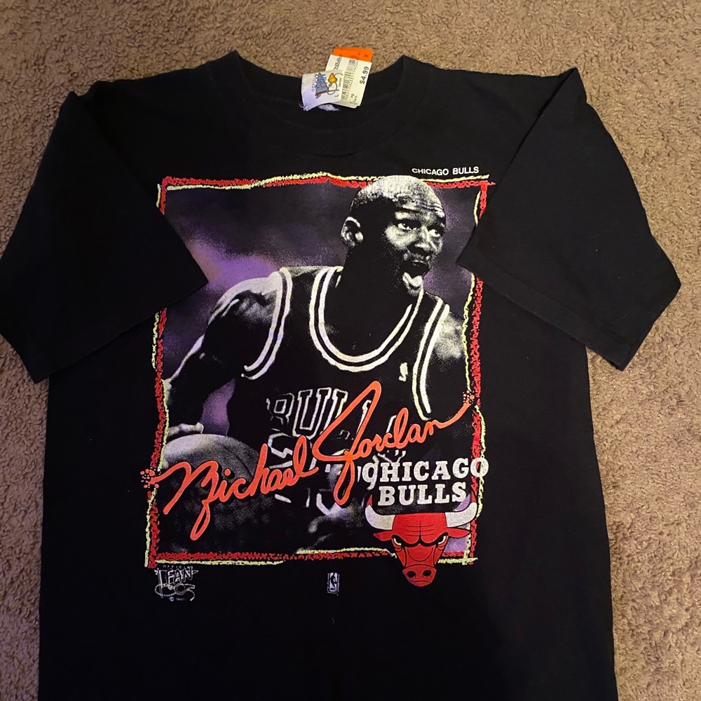 1990 MICHEAL JORDAN BULLS TEE SINGLE STITCH